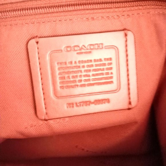 Coach prairie satchel convertible handbag in red signature Coach pebble leather - Picture 9 of 9